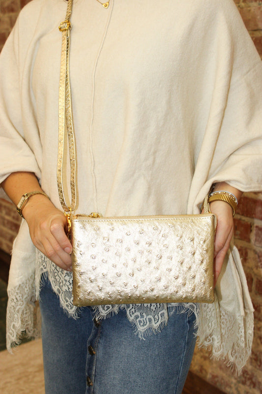 Caroline Hill Liz Crossbody Gold EO Purse Caroline Hill
