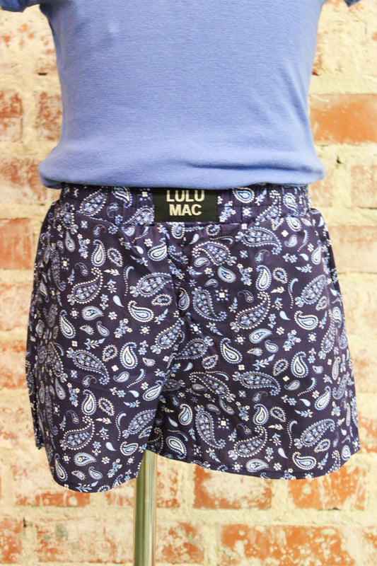Lulu Mac Kids Blue Bandana Boxer Shorts Girlie Girl Originals