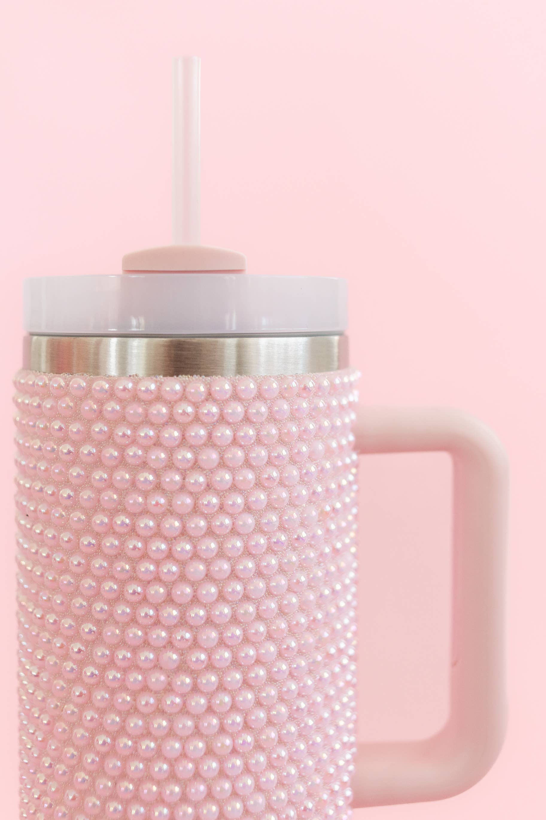 Rock Paper Scissors - Pink Pearl 40oz Tumbler: Cream Rock Paper Scissors
