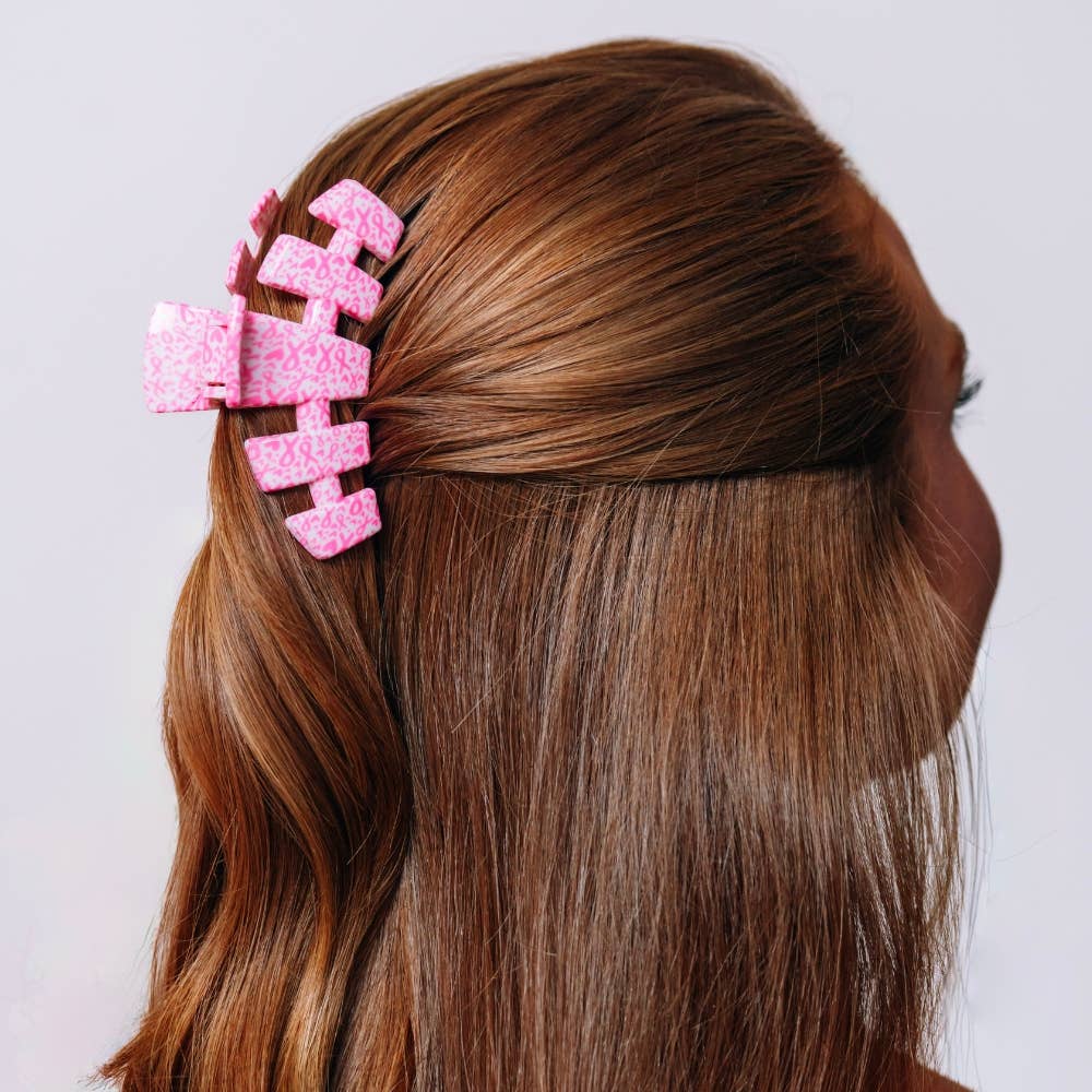 TELETIES - Classic | Breast Cancer Awareness | Medium | Claw Clip TELETIES