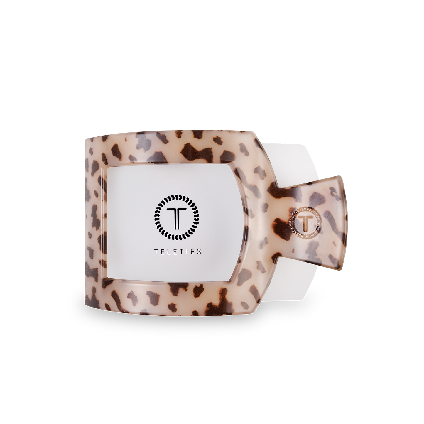 TELETIES - Square Flat Hair Clip | Med. | Blonde Tortoise TELETIES