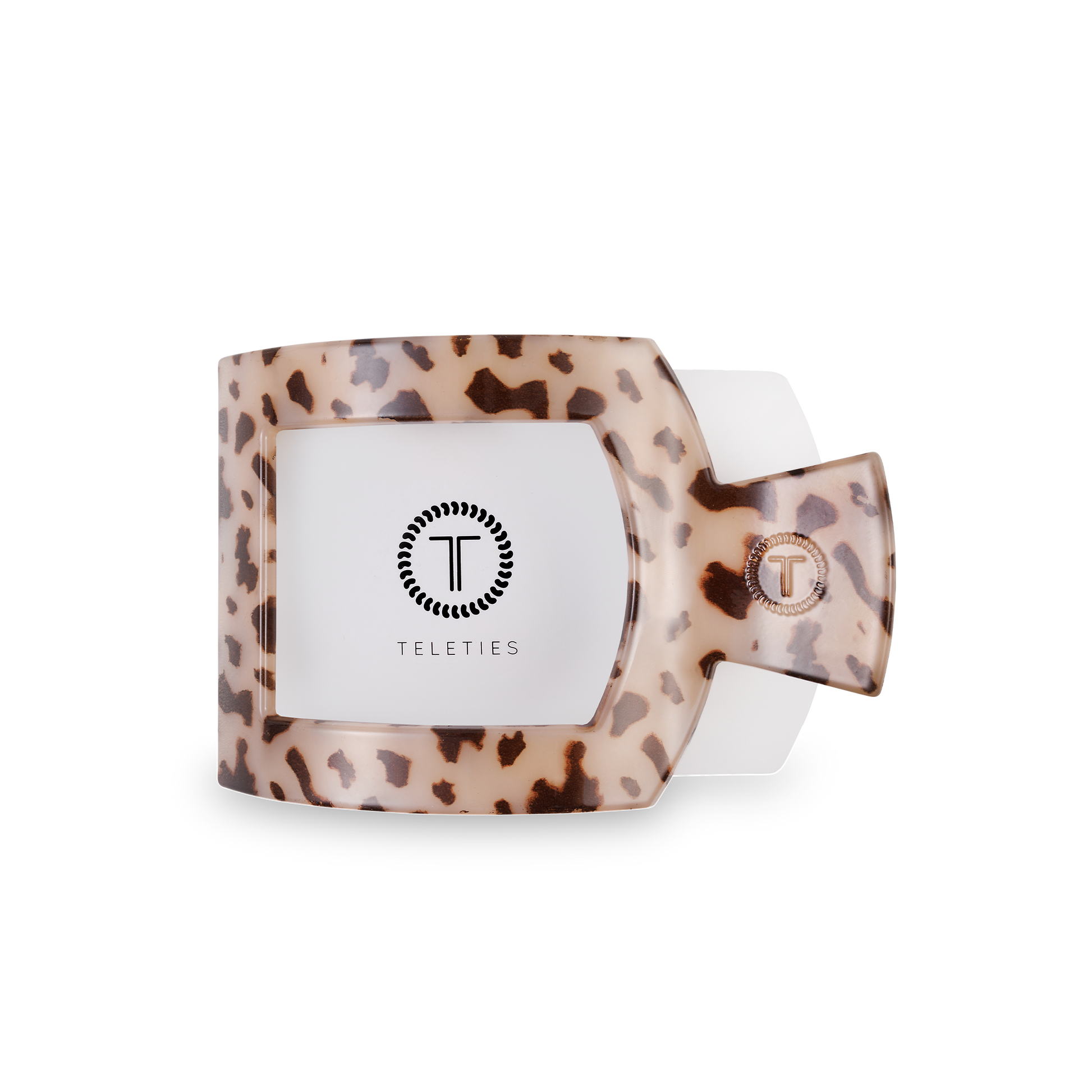 TELETIES - Square Flat Hair Clip | Med. | Blonde Tortoise TELETIES