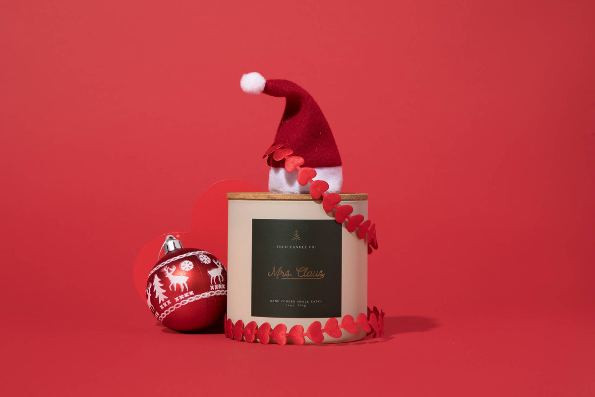 Hico Candle Co. - Mrs. Claus Holiday Soy Candle 14 oz | Apple, Pear, Cinnamon Hico Candle Co.