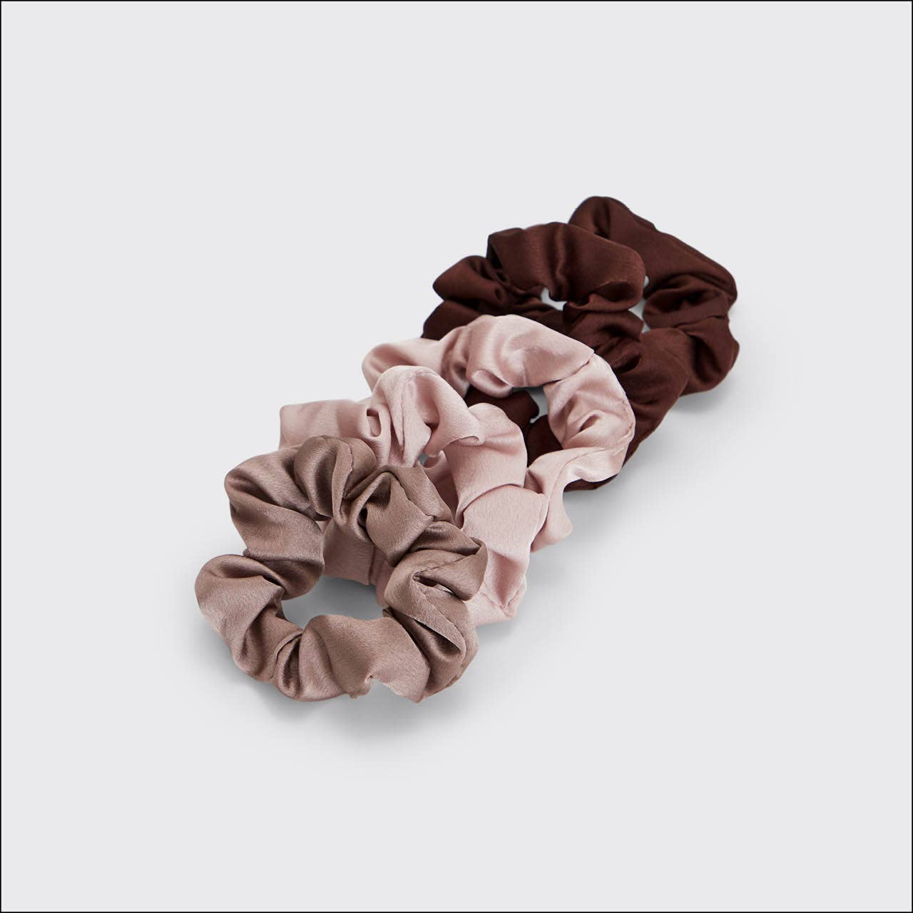 KITSCH - Satin Sleep Scrunchies 5pc- Cameo KITSCH