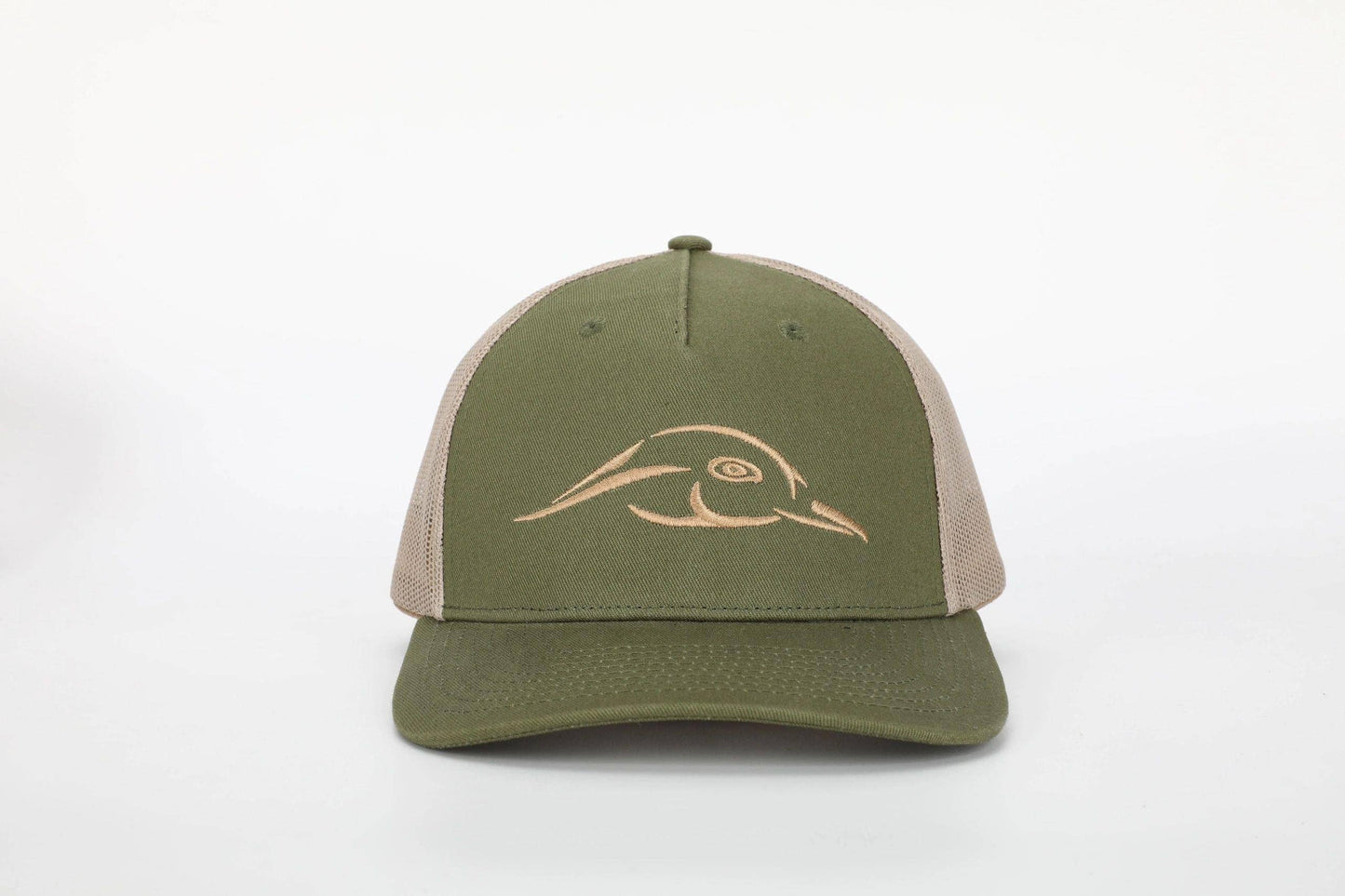 American Flyway Waterfowl - Army Olive - Khaki Mesh Back Five Panel American Flyway Waterfowl