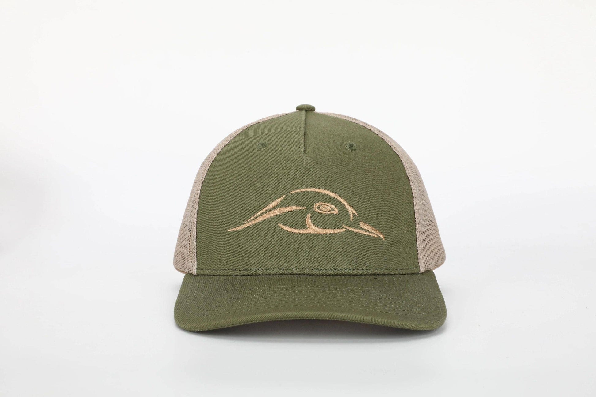 American Flyway Waterfowl - Army Olive - Khaki Mesh Back Five Panel American Flyway Waterfowl