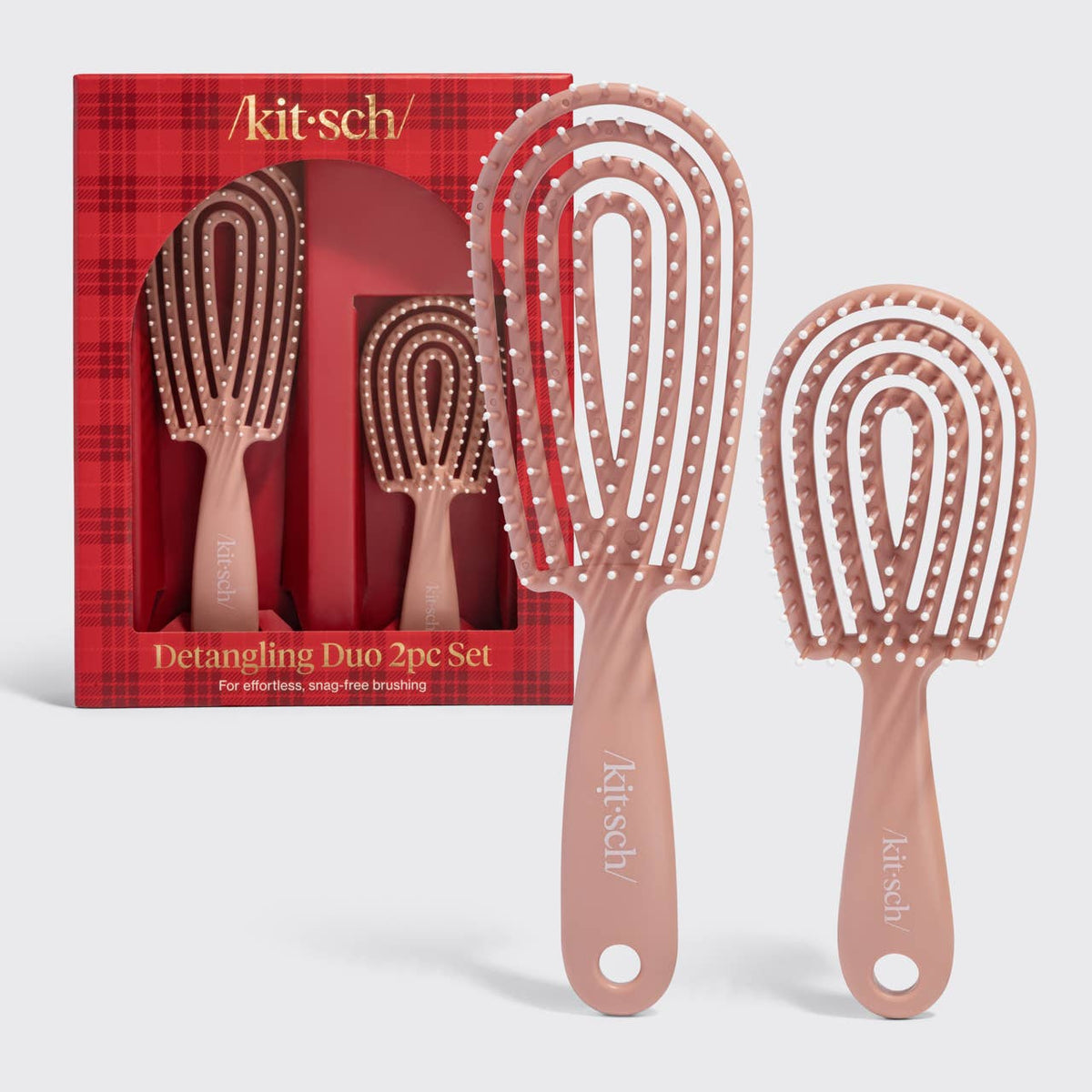 KITSCH - Kitsch Detangling Duo 2pc Set - Terracotta KITSCH