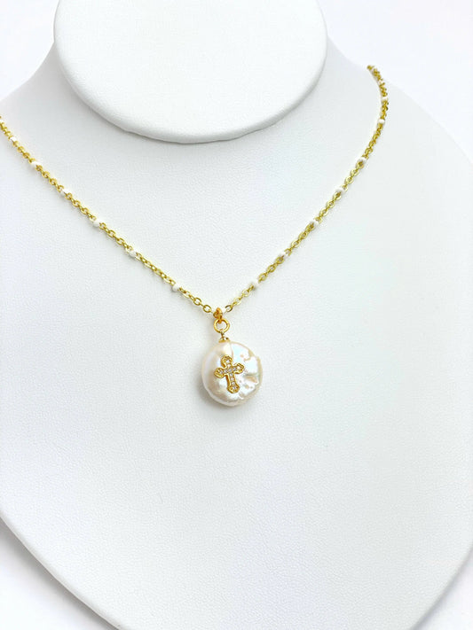 Taylor Shaye Designs - Madison Enamel Cross Necklace Taylor Shaye Designs