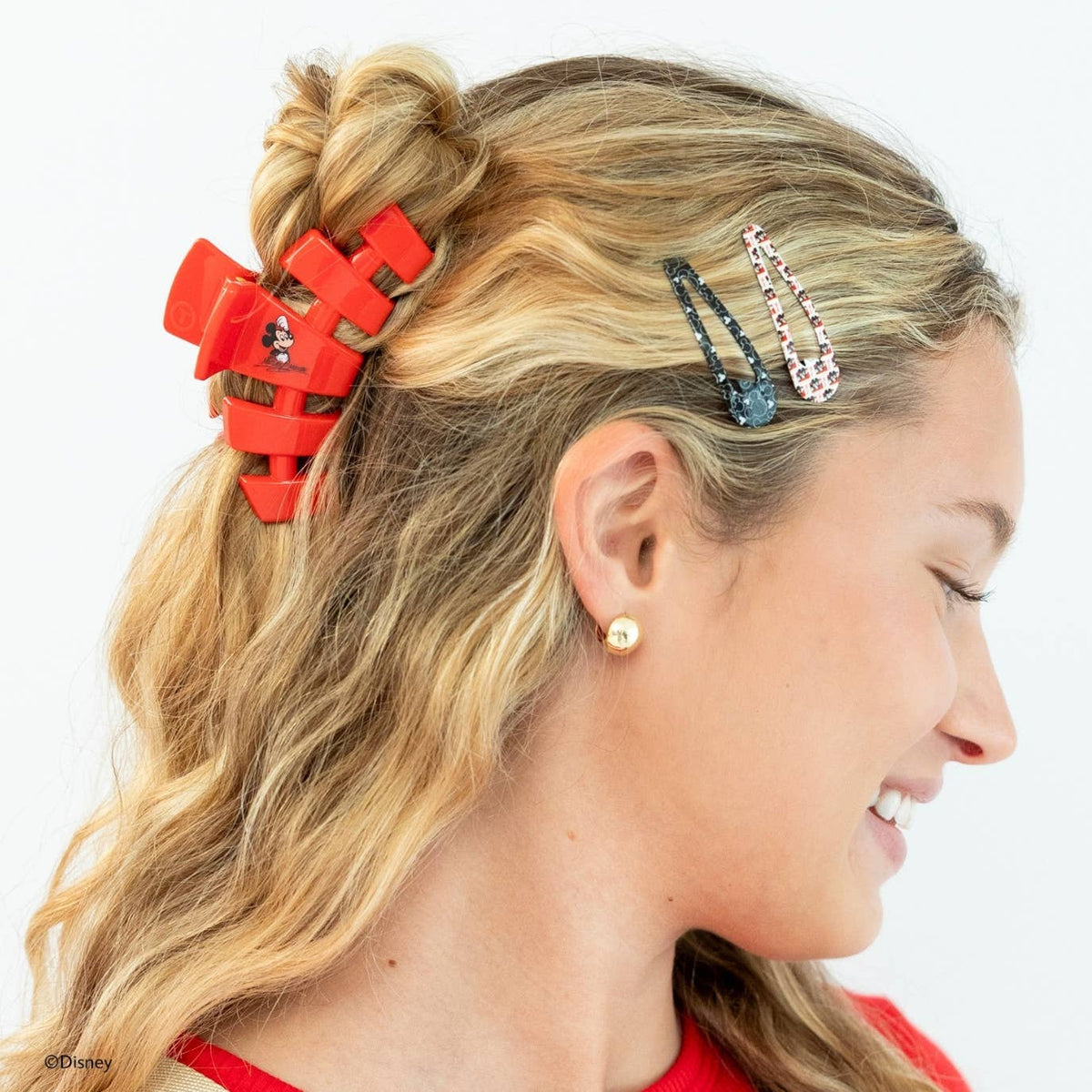 TELETIES - Classic Hair Clip | Medium | Mickey Mouse TELETIES