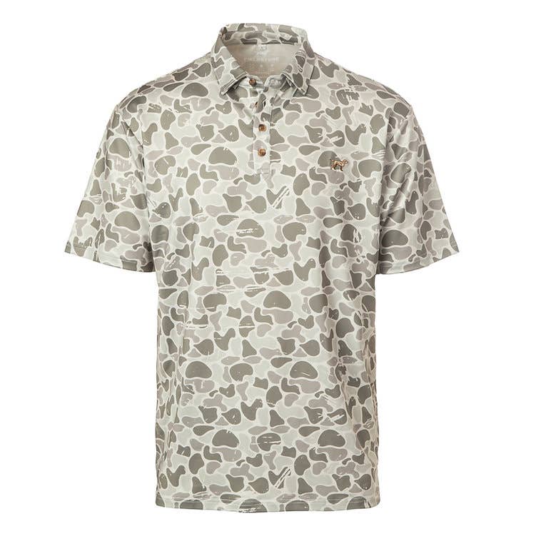 Buck Wild Branding - Marsh Camo Polo (895): YXL Buck Wild Branding