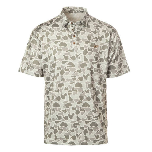Buck Wild Branding - Marsh Camo Polo (895): YXL Buck Wild Branding