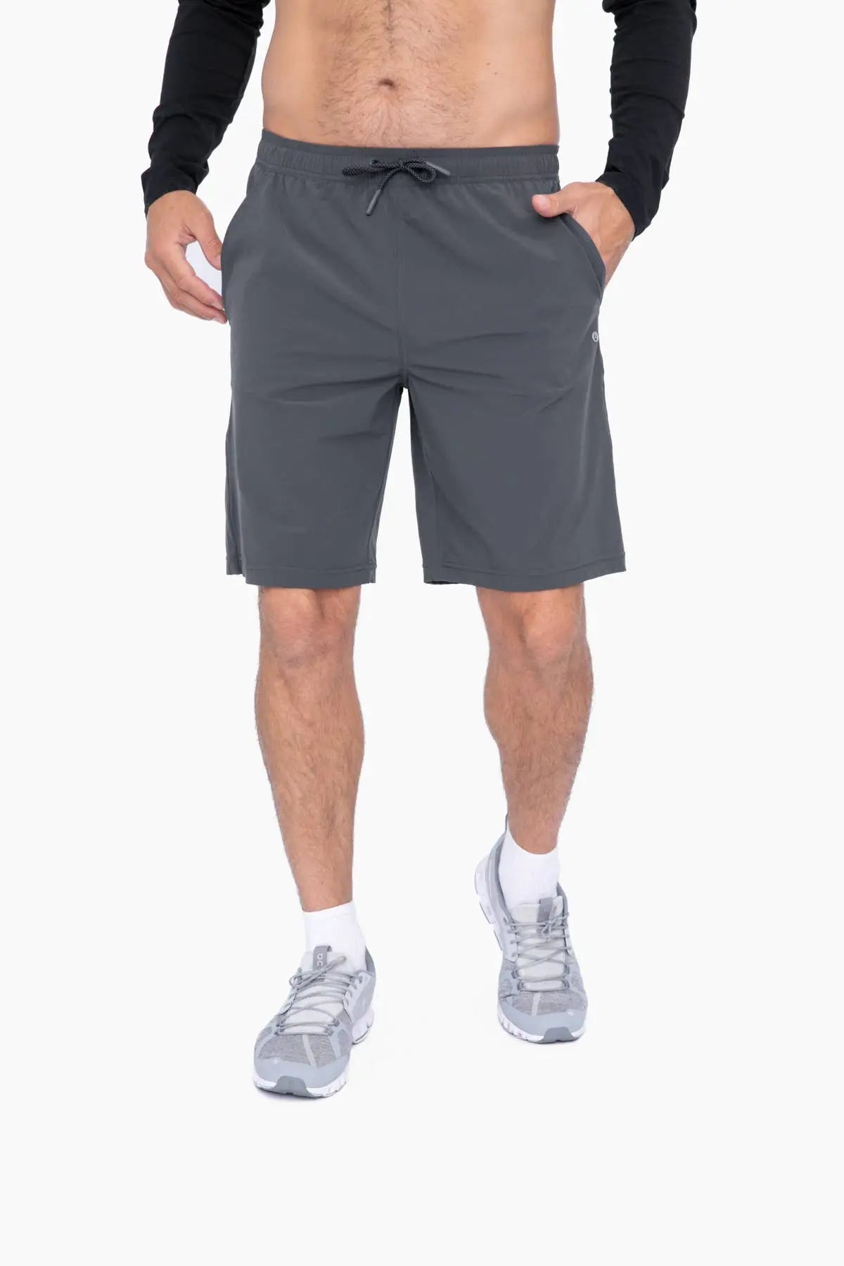 Moisture Wicking With Drawstring Athletic Shorts