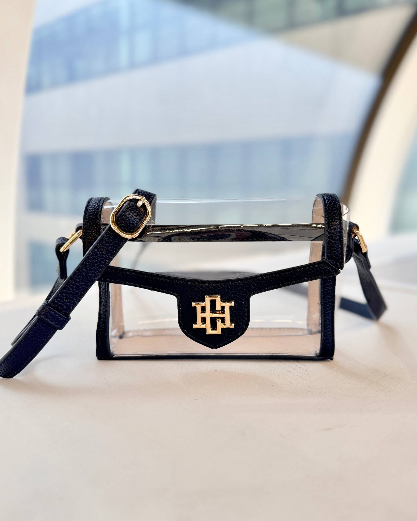 Caroline Hill - Anna Clear Bag Navy: Default Caroline Hill