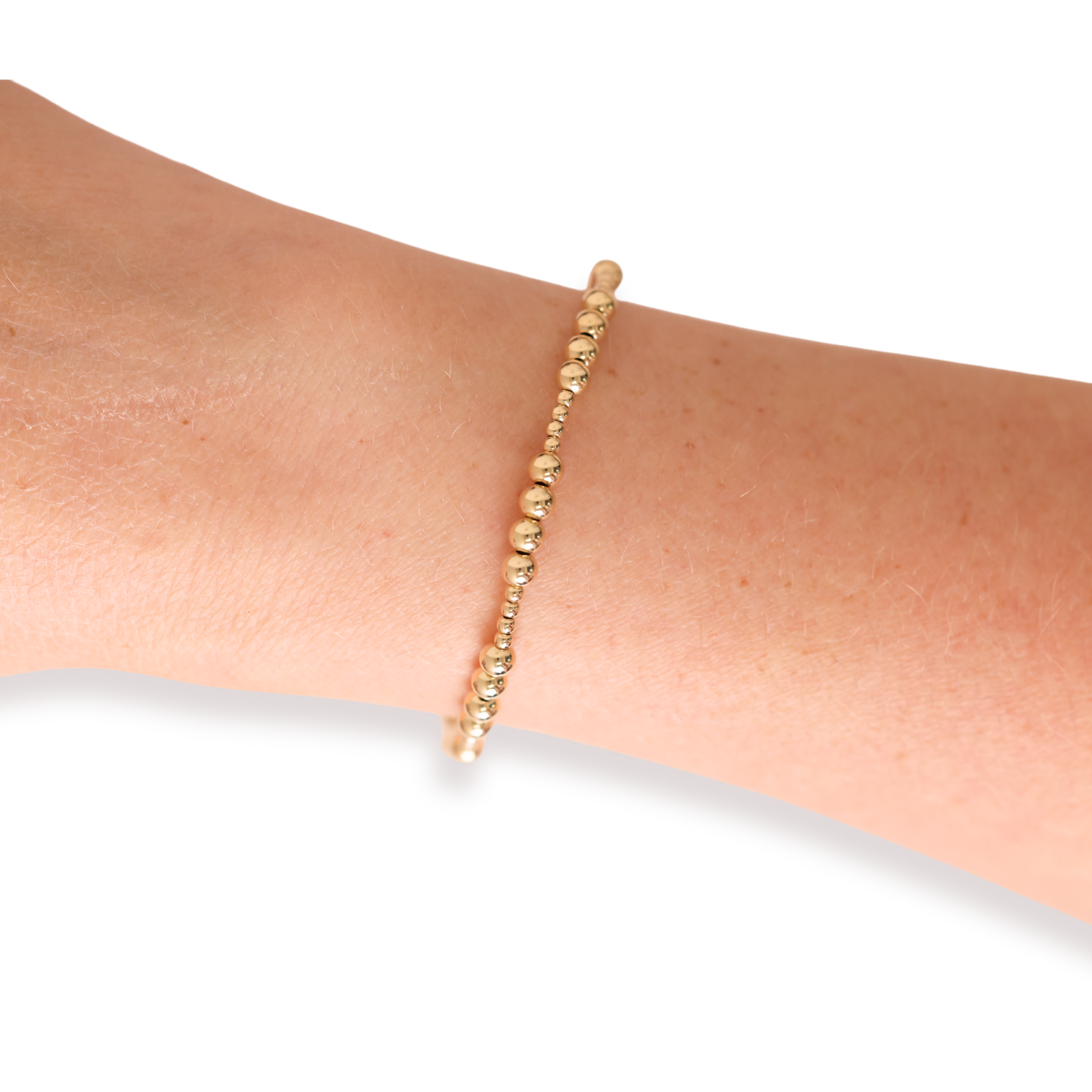 Beaded Blondes - Scottie Bracelet in Gold: Petite 6.25 Inch Beaded Blondes