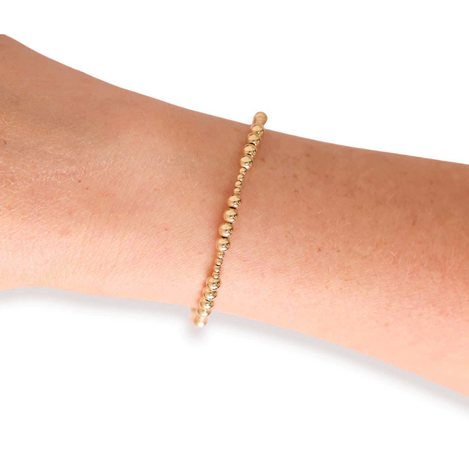 Beaded Blondes - Scottie Bracelet in Gold: Petite 6.25 Inch Beaded Blondes