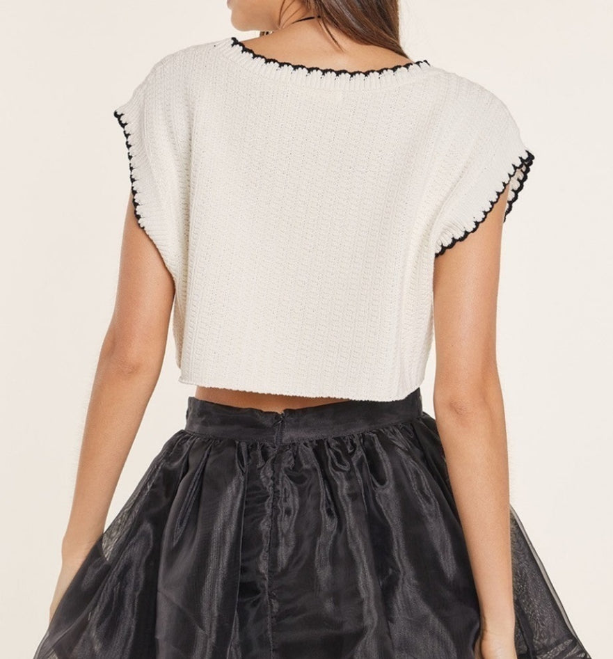 Frill Hem Detailed Summer Knit Top IDEM DITTO