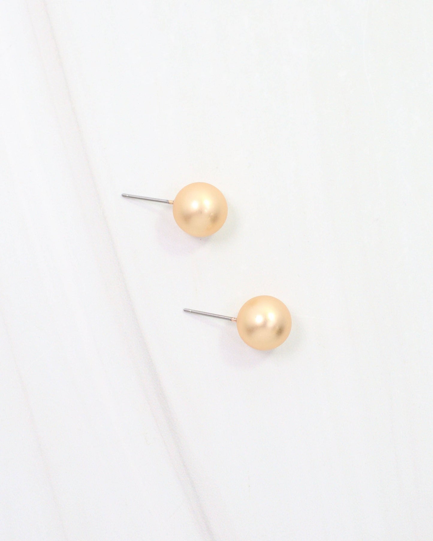 Caroline Hill - Bailey Small Ball Earring WR Worn Gold: Default Caroline Hill