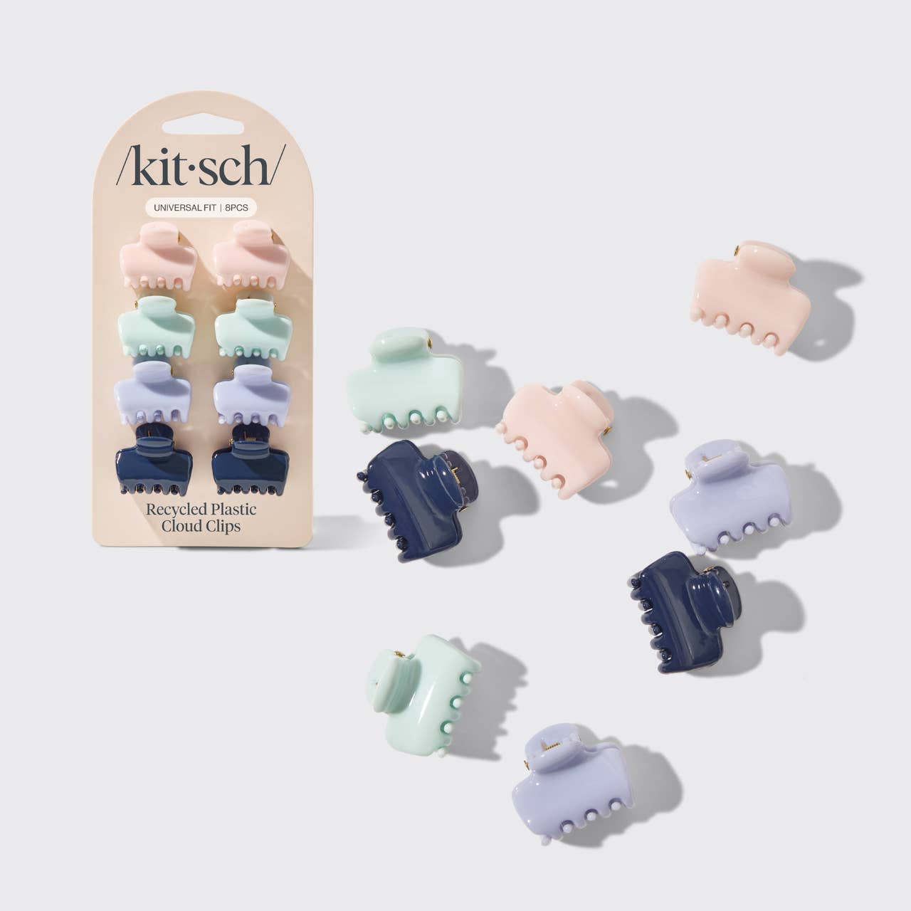 KITSCH - Recycled Plastic Mini Cloud Clips 8pc Set- Garden Bouquet KITSCH