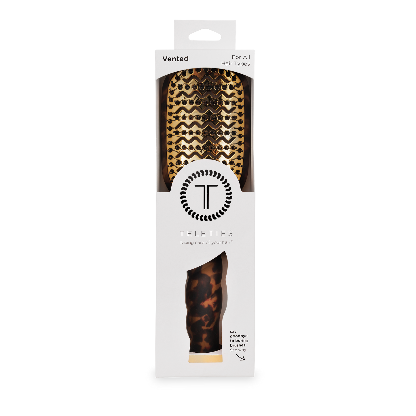 TELETIES - Vented Hair Brush | Tortoise TELETIES