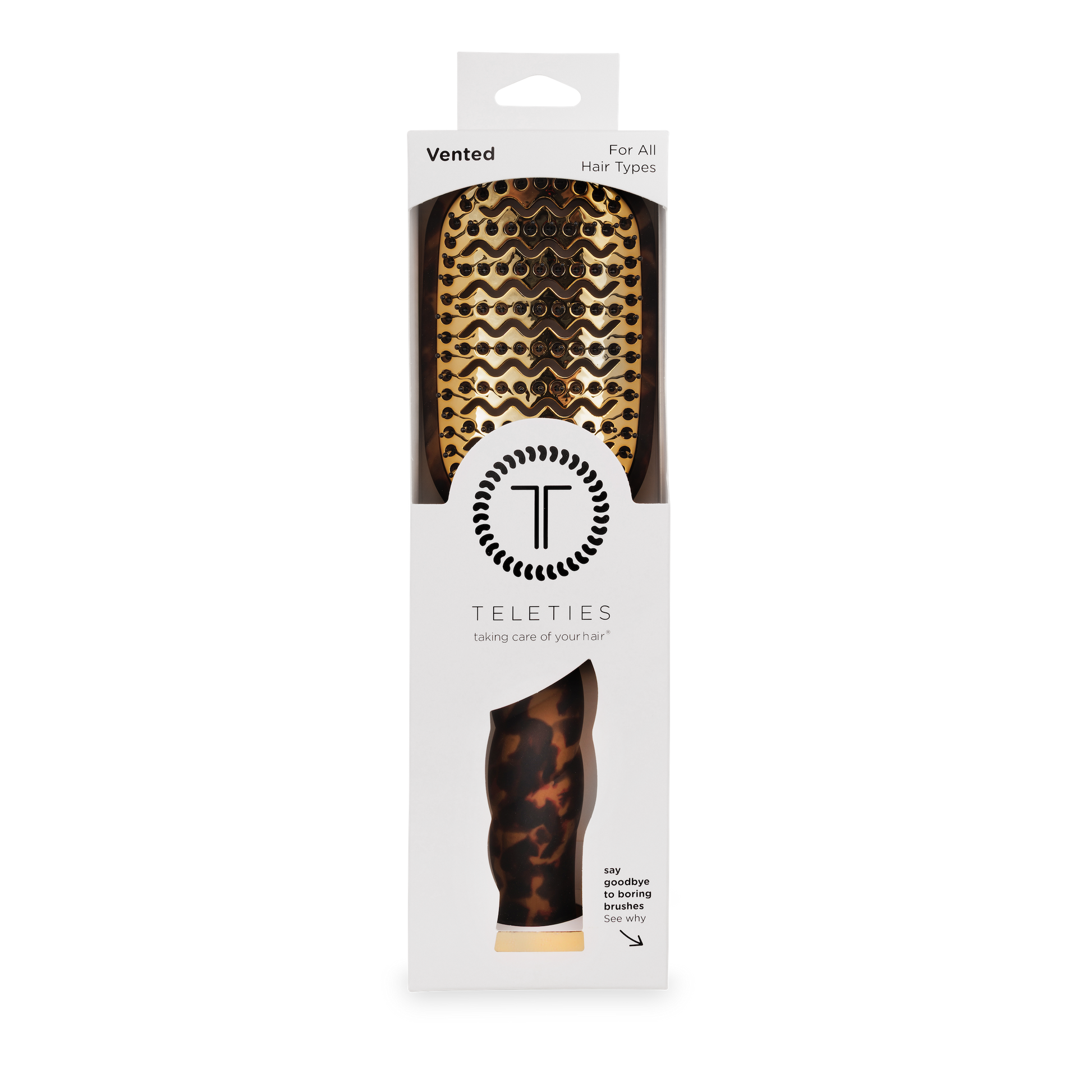 TELETIES - Vented Hair Brush | Tortoise TELETIES