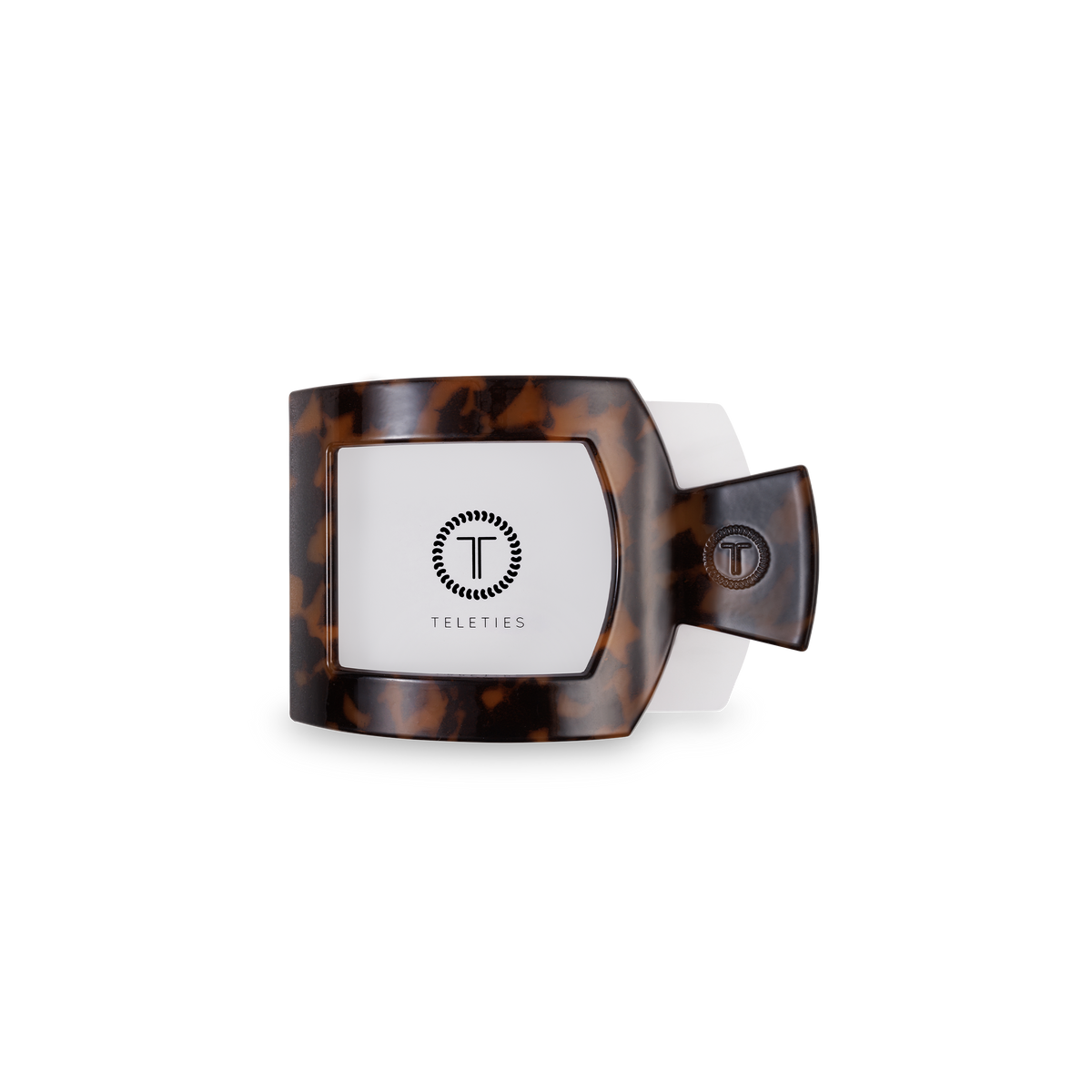 TELETIES - Tortoise | Small | Flat Square Hair Clip TELETIES