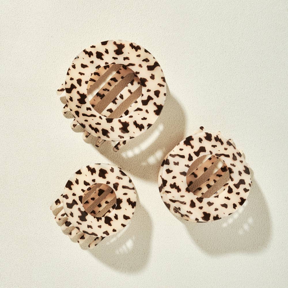 TELETIES - Blonde Tortoise | Medium | Flat Circle Hair Clip TELETIES