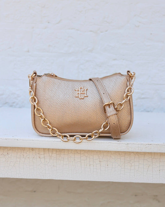 Caroline Hill - Joan Crossbody Woven Gold: Default Caroline Hill