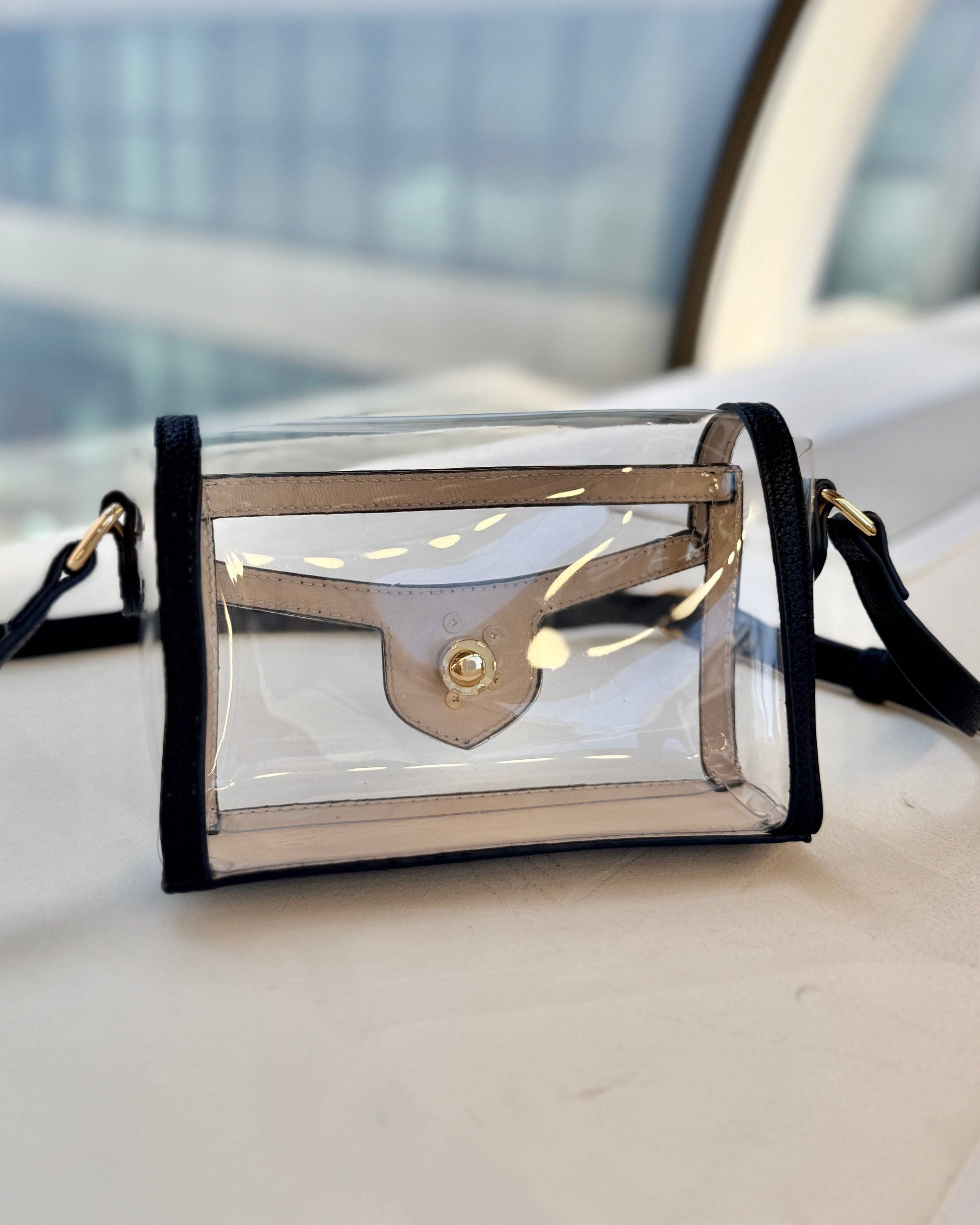 Caroline Hill - Anna Clear Bag Navy: Default Caroline Hill
