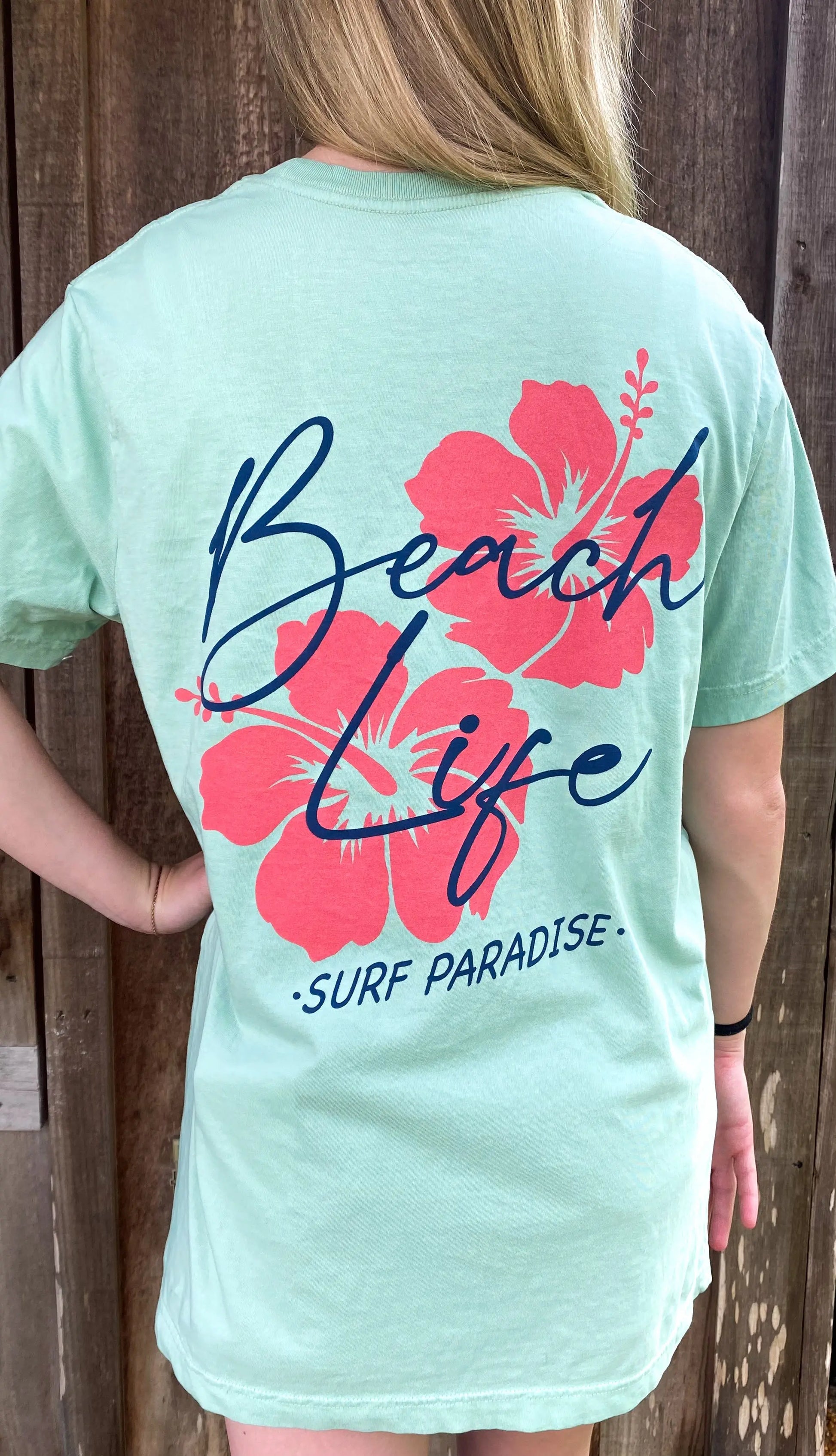 BEACH LIFE HIBISCUS GRAPHIC TSHIRTS Rustee Clothing