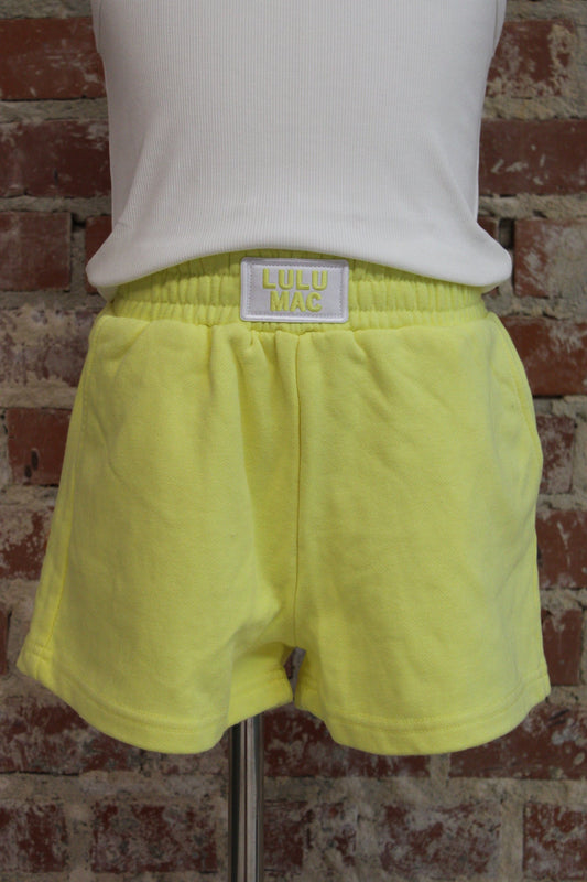 LULU MAC KIDS YELLOW TERRY CLOTH SHORTS Girlie Girl Originals