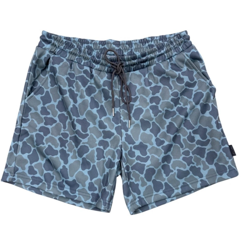 Honey Hole Outdoors Frog Skin Camo Fleece Shorts Honey Hole Outdoors