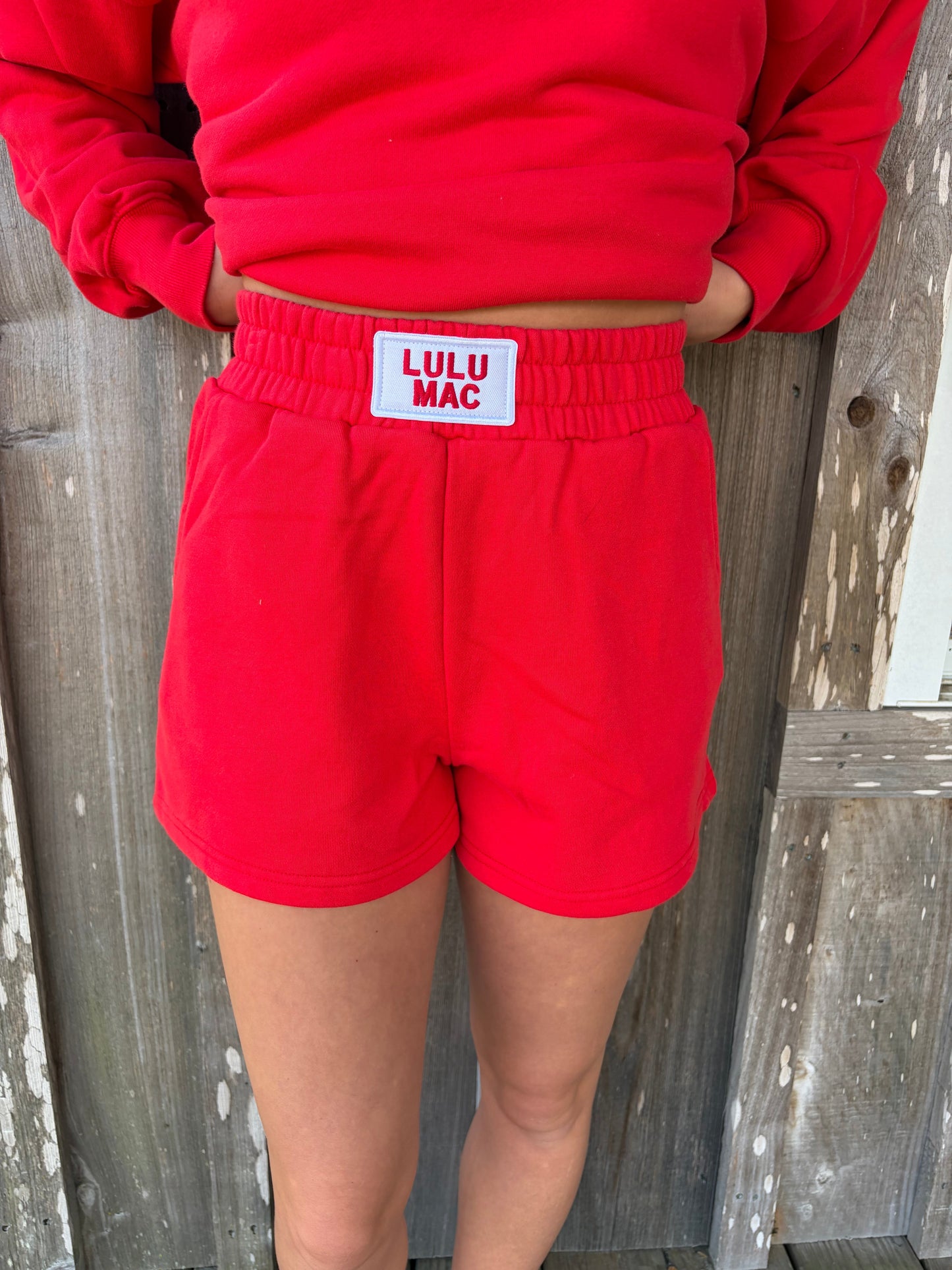 Lulu Mac Red Terry Cloth Shorts Girlie Girl Originals