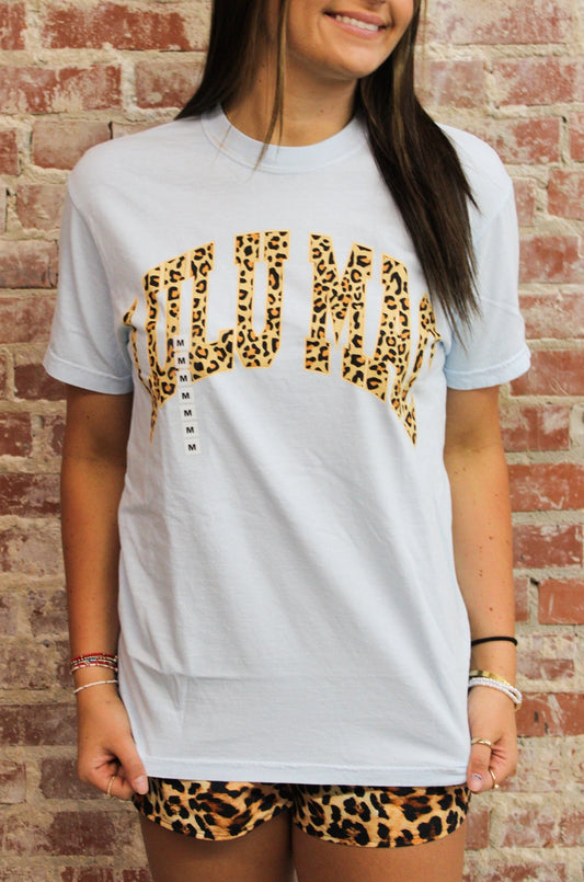 Lulu Mac Leopard Chambray Comfort Colors Tee Girlie Girl Originals