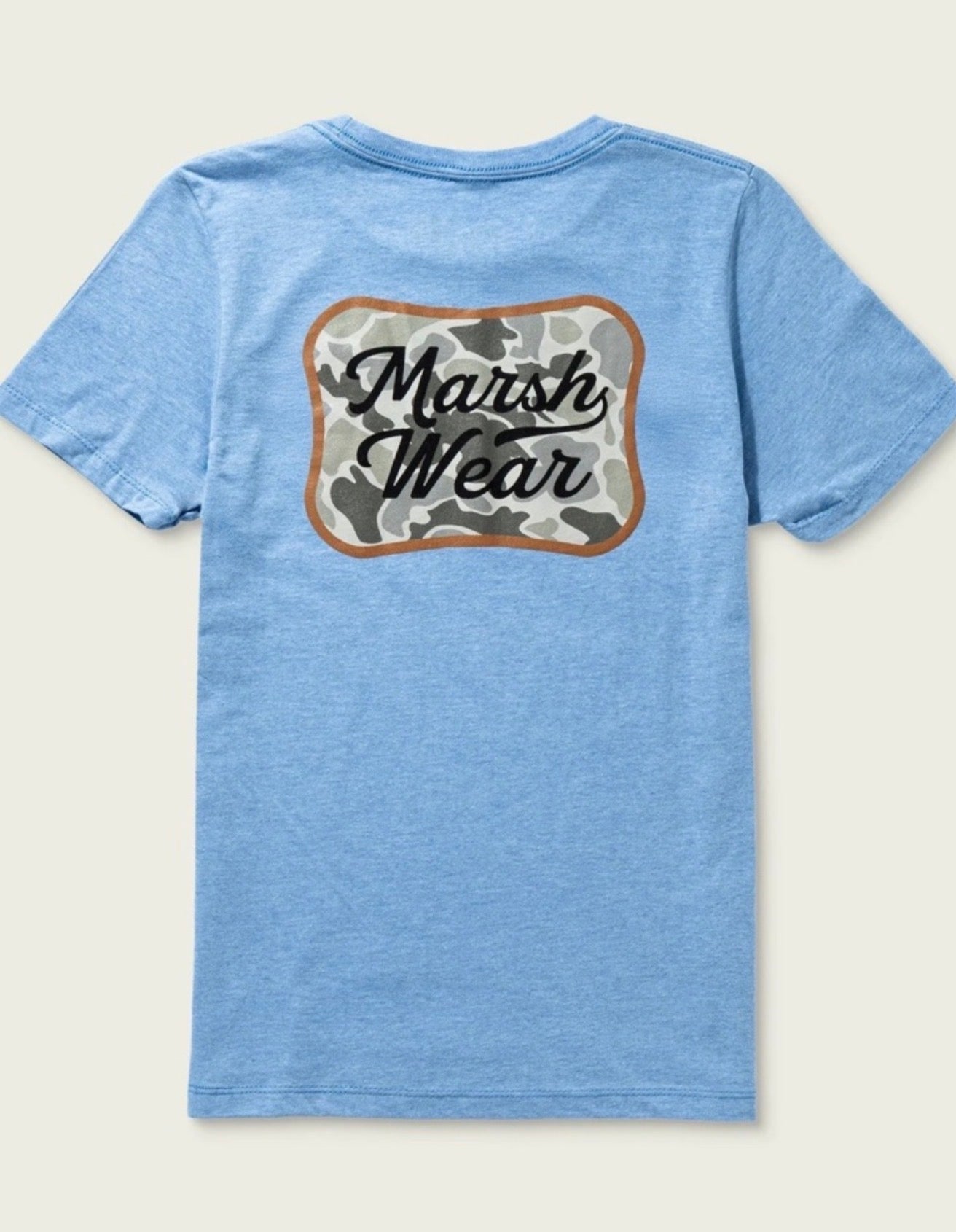 MARSH WEAR Youth Light Blue Heather Roadside SS T-Shirts MARSH WEAR