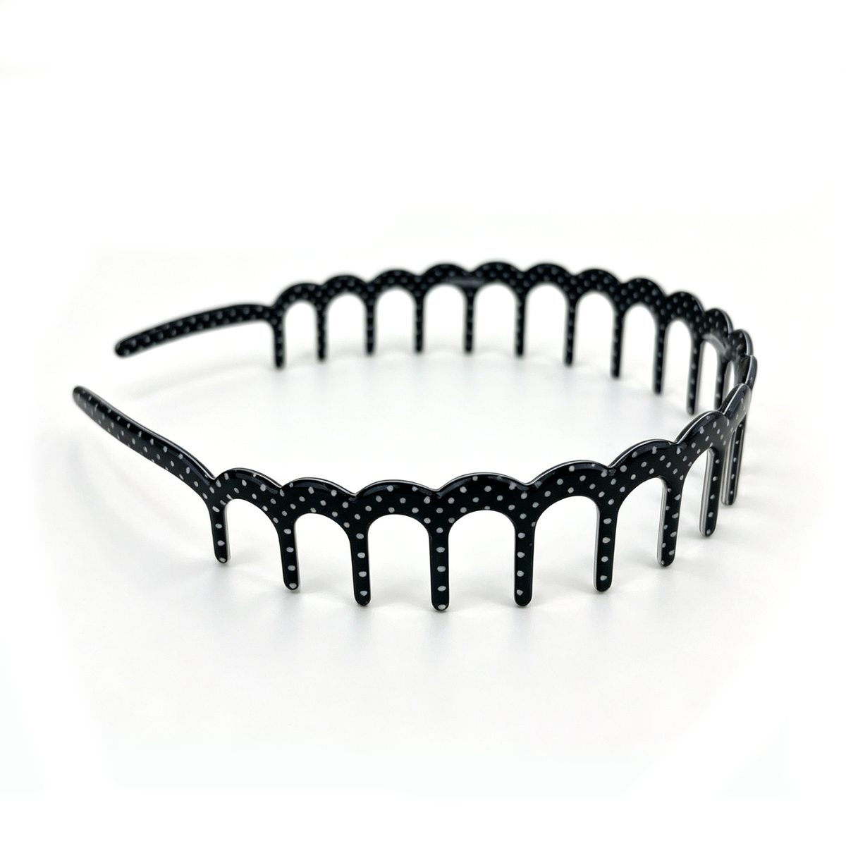 The Front Porch Label - Black Polka Dot Zig-Zag Headband The Front Porch Label