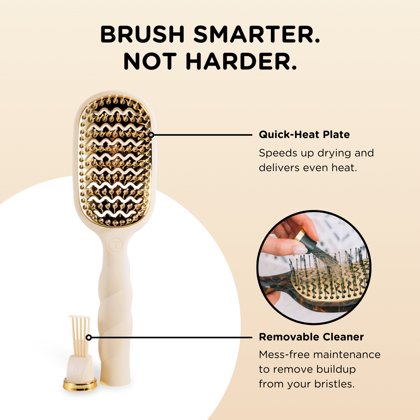 TELETIES - Vented Hair Brush | Tan TELETIES