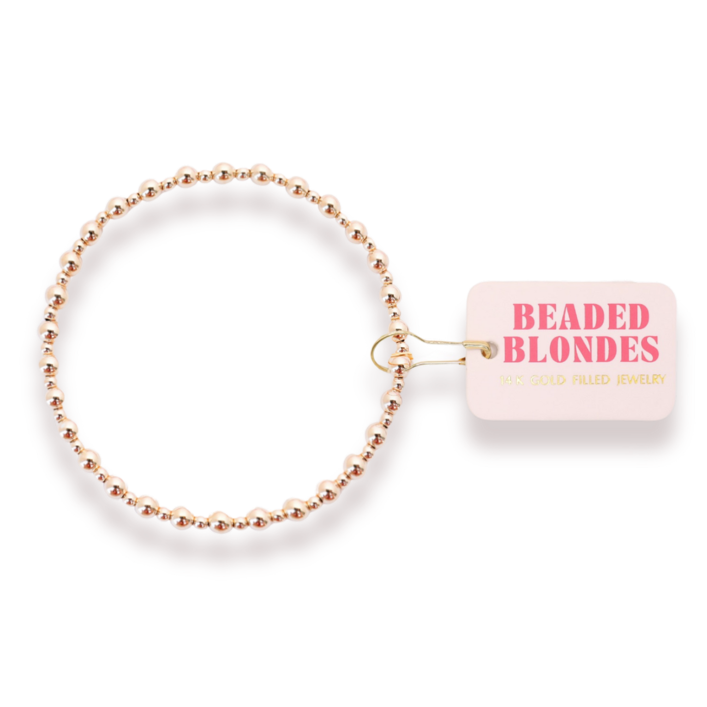 Beaded Blondes - Mini Katy Bracelet in Gold: Petite 6.25 inch Beaded Blondes