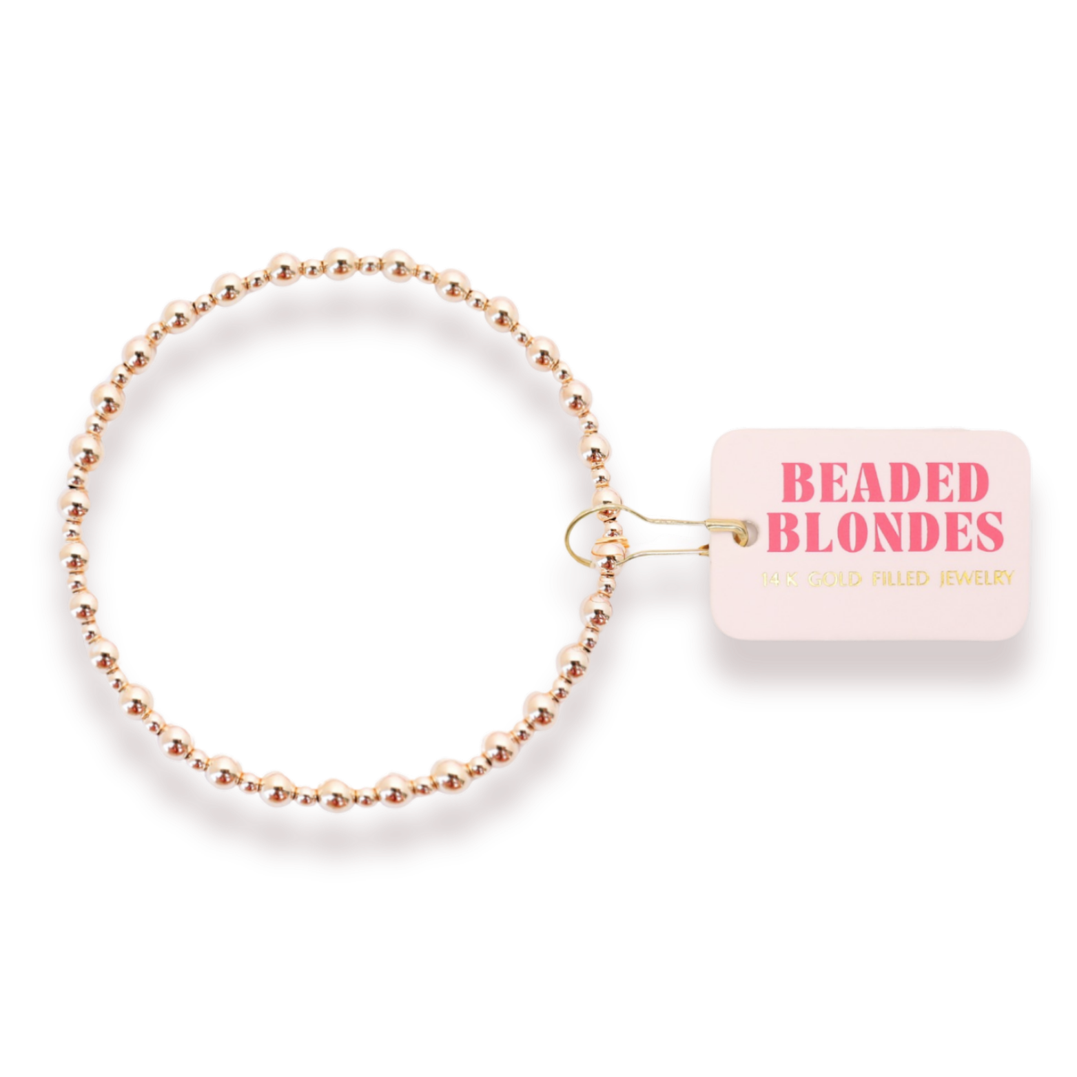 Beaded Blondes - Mini Katy Bracelet in Gold: Petite 6.25 inch Beaded Blondes