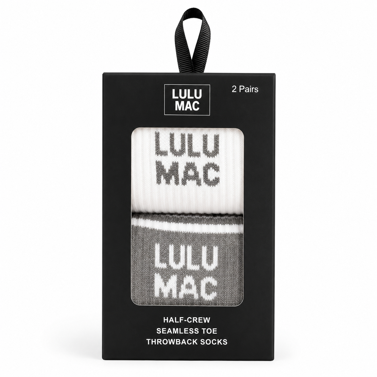 Girlie Girl Originals - LM-SO-1000 Lulu Mac Socks 2 Pair Box- GREY/GREY Girlie Girl Originals