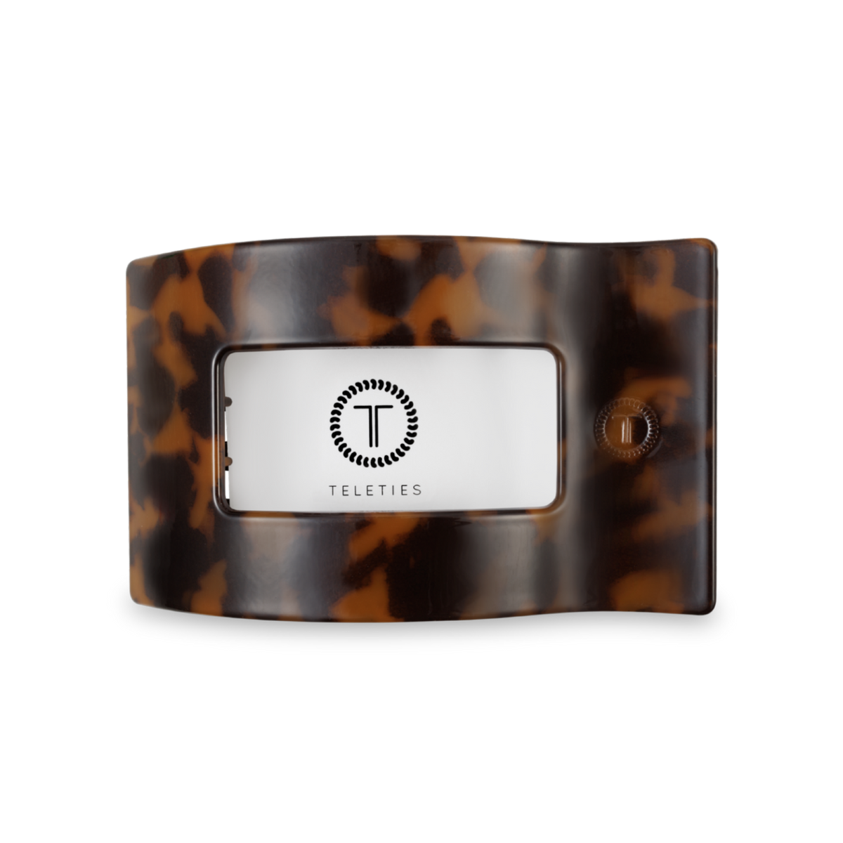 TELETIES - Tortoise | Medium | Flat Rectangle Hair Clip TELETIES