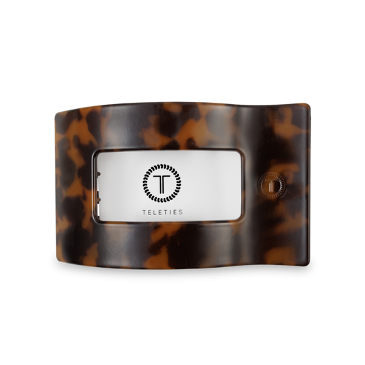 TELETIES - Tortoise | Medium | Flat Rectangle Hair Clip TELETIES