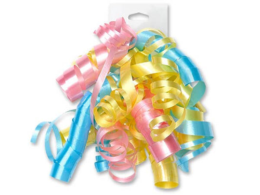 Nashville Wraps - Curly Self Adhesive Gift Bows: Pastel Yellow / 12 Pack Nashville Wraps