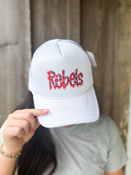 Ole Miss Rebels Polka Dots Trucker Hat Mississippi: One Size Gia Gifts Boutique
