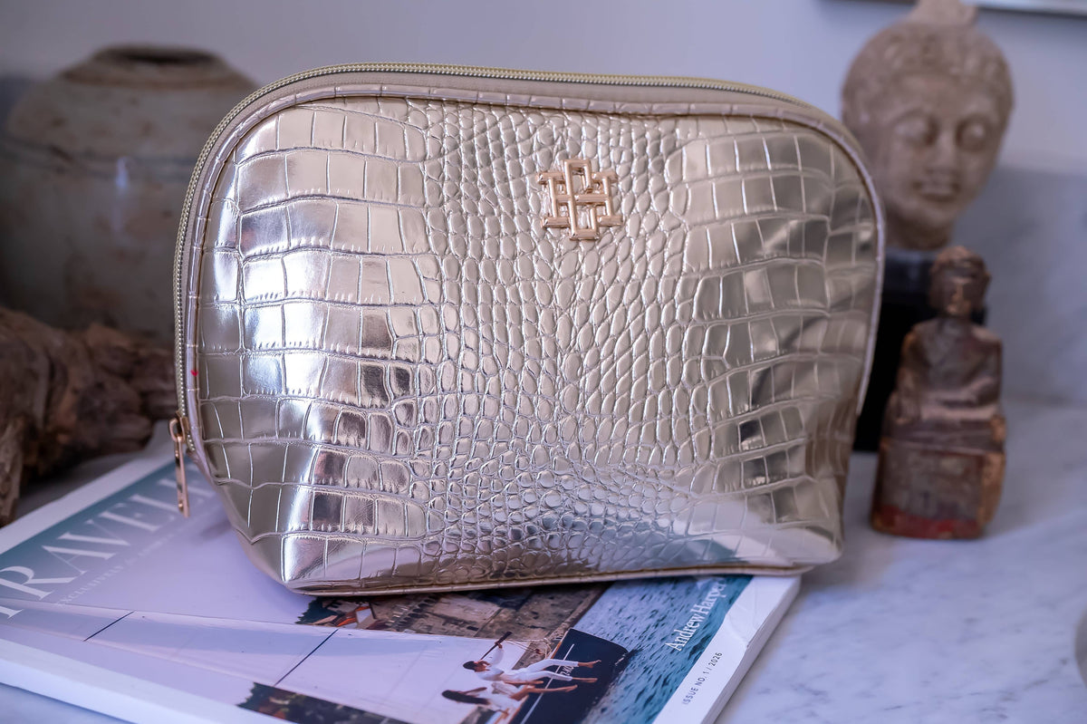 Caroline Hill - Capri Large Pouch Gold EC: Default Caroline Hill