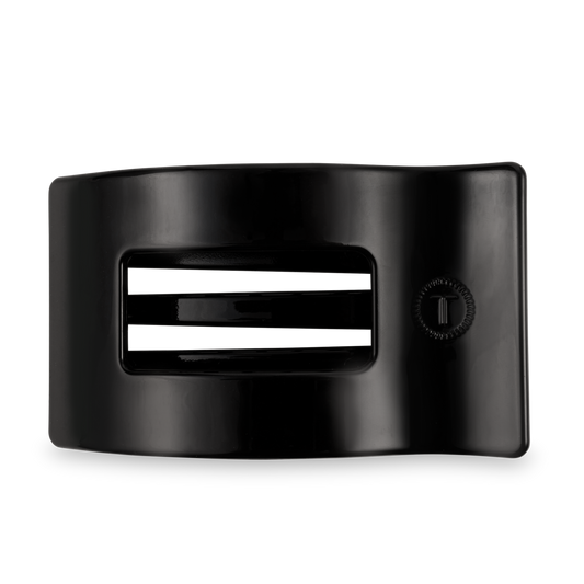 TELETIES - Jet Black | Large | Flat Rectangle Hair Clip TELETIES