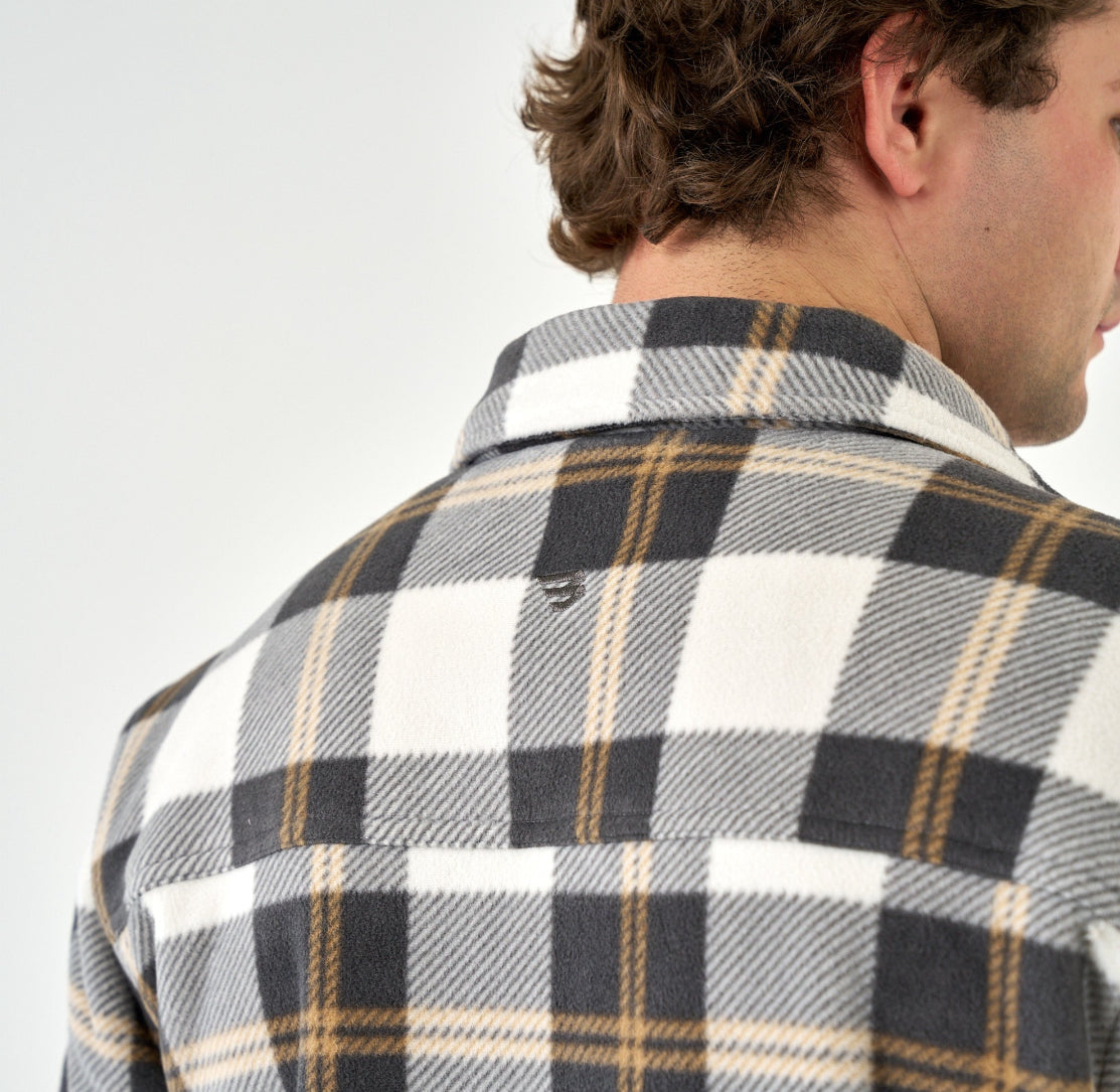 Shacket Coyote Plaid Button Down Shirt BURLEBO