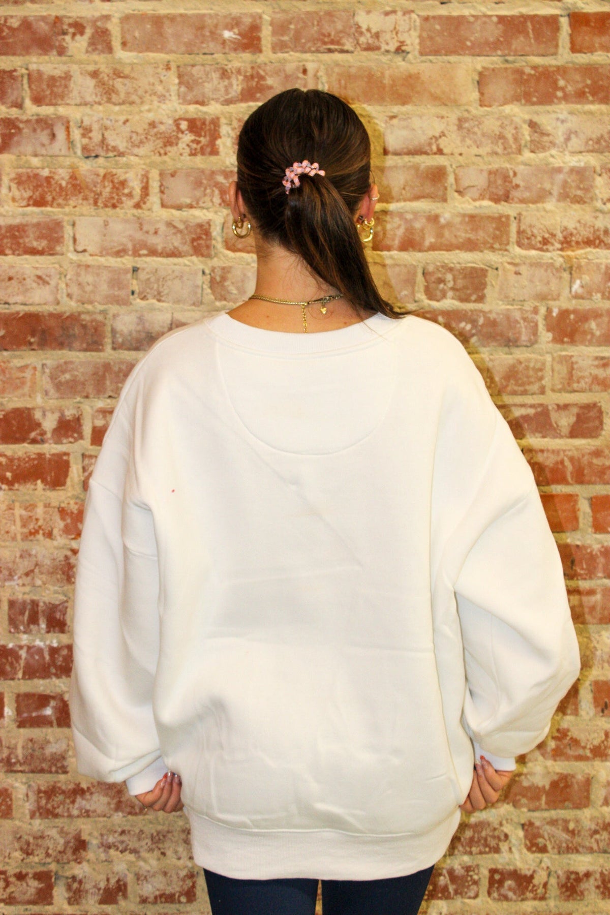 Lulu Mac White/Red Puff Sweatshirt Girlie Girl Originals