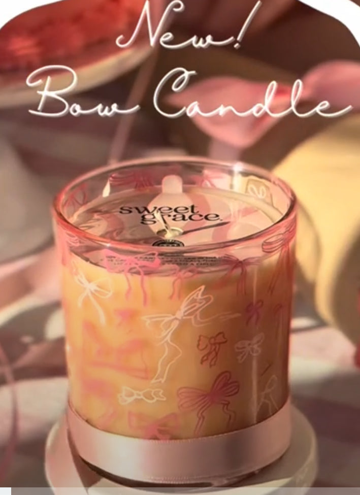 Sweet Grace Pink Bow Candle BRIDGEWATER CANDLE CO.