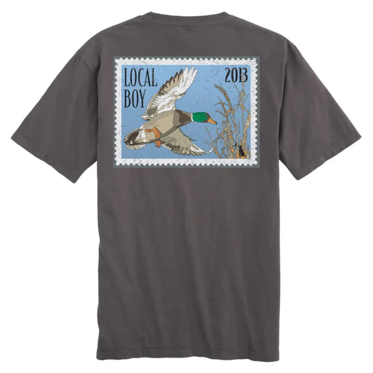 Local Boy Gray Mallard Stamp Short Sleeve Tee LOCAL BOY OUTFITTER