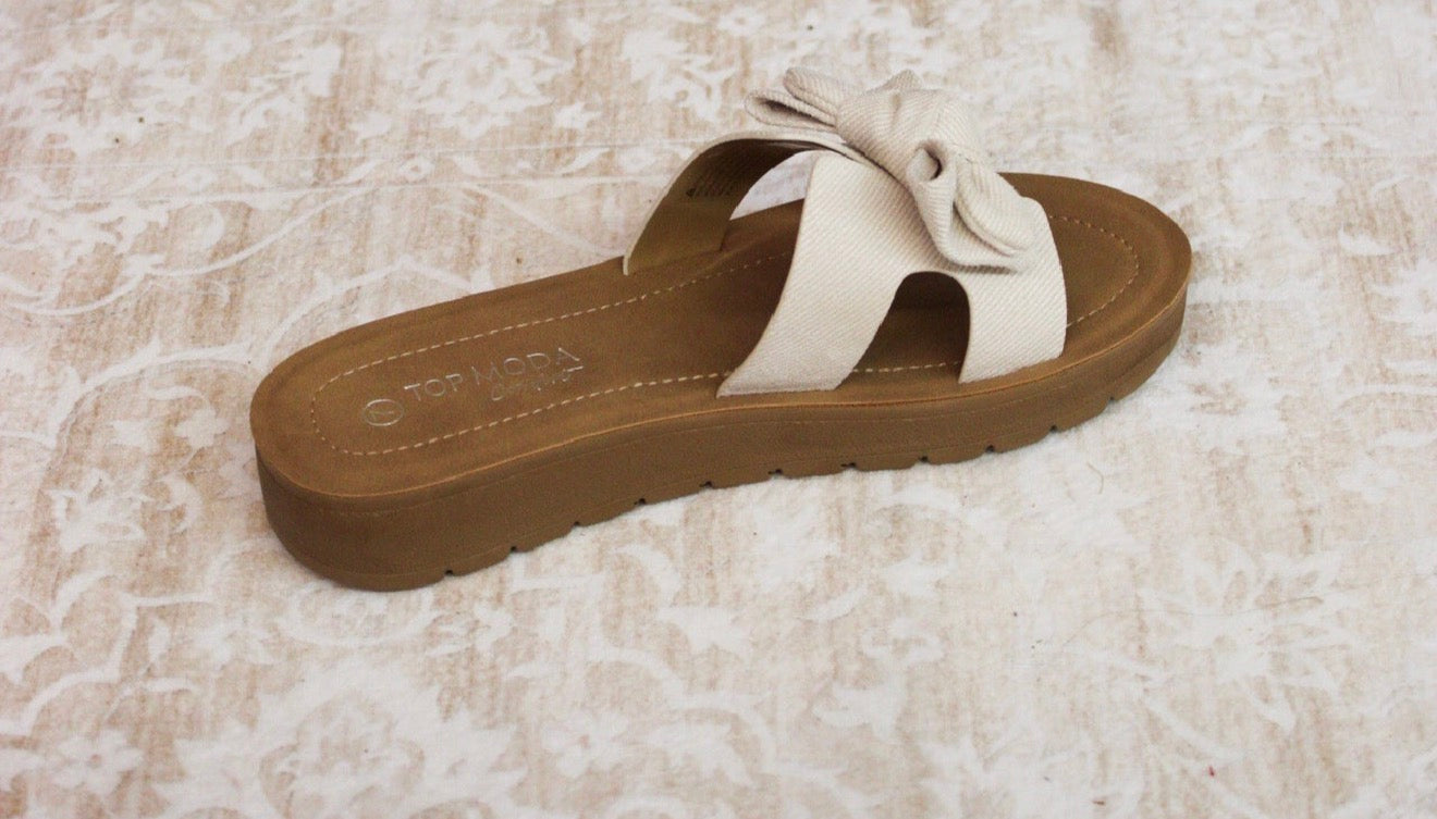 CCOCCI Ivory Bow Knot Sandal CCOCCI